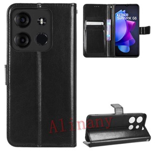 เคสสำ Tecno Spark Go 2023 Case Flip PU Leather Phone Casing Tecno SparkGo 2023 คสโทรศัพท์มือถือ Back Cover