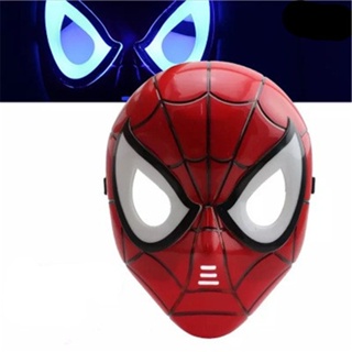 โมเดลฟิกเกอร์ คอสเพลย์ Spiderman Masks Marvel Avengers 3 Vision Captain America ของเล่น สําหรับเด็กผู้ชาย