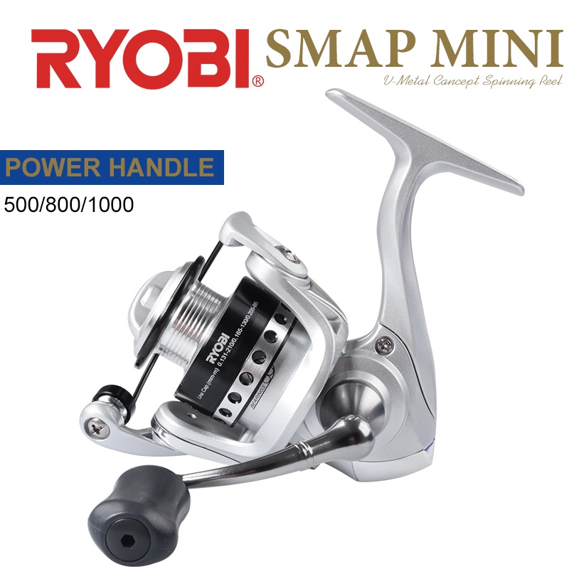 RYOBI SMAP MINI 500 800 1000 รอกตกปลา 3 + 1BB อัตราทดเกียร์ 5.2:1 ลากสูงสุด 3 กก.โลหะ Spool น้ําเค็ม ราคา ถูกที่สุด ดีลบีเคเค รูปภาพหลัก