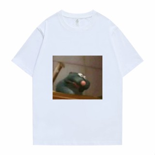 [S-5XL]เสื้อยืดแขนสั้น พิมพ์ลาย Remy Ratatouille Meme Essential น่ารัก สไตล์สตรีท สําหรับผู้ชาย และผู้หญิง