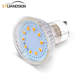 Ruiandsion หลอดไฟสปอตไลท์ GU10 LED 220V 3W 10LEDs สีขาวอบอุ่น 4 ชิ้น 10 ชิ้น