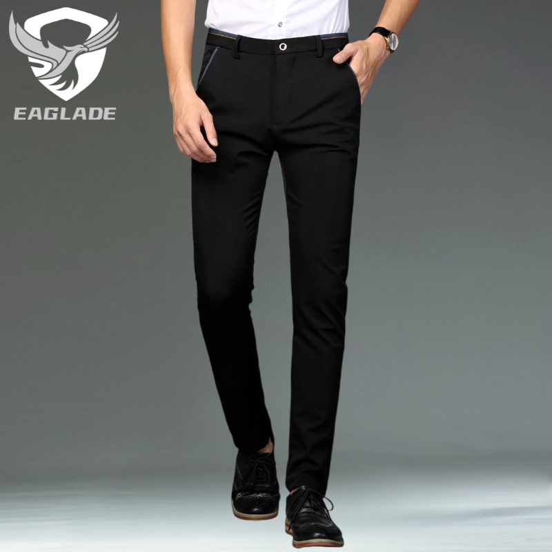Eaglade กางเกงสแล็ค ลําลอง สําหรับผู้ชาย C91 สีดํา