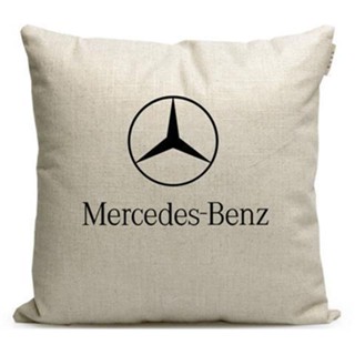 BENZ LOGO Pillow Car Shop Custom Gift Decorative Pillow A180 A200 A220 B180 B200 B260 CLA200 CLA260 G350 G500 S400 S450 S500 E260 E300 GL450 GLE350E GLS450 GLE450 Car Seat Special Lumbar Support Breathable Cushion