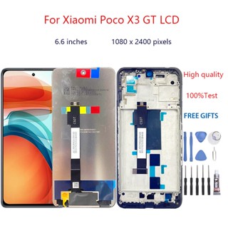 อะไหล่หน้าจอสัมผัสดิจิทัล LCD แบบเปลี่ยน สําหรับ Xiaomi Poco X3 GT Poco X3 GT