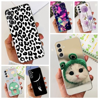 เคสโทรศัพท์มือถือ แบบใส ปิดด้านหลัง ลายการ์ตูนแมวเสือดาวน่ารัก สําหรับ Samsung Galaxy A13 5G SM-A136B A13 5G A04S Capa 6.5 นิ้ว