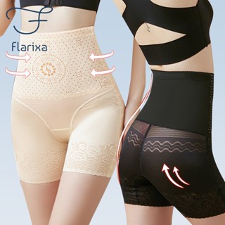 Flarixa กางเกงบ็อกเซอร์ เอวสูง กระชับสัดส่วนหน้าท้อง ไร้รอยต่อ พลัสไซซ์ 3XL สําหรับผู้หญิง