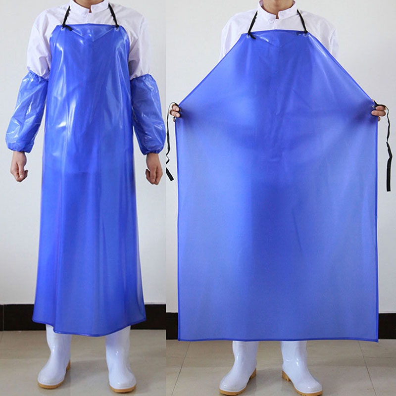 ผ้ากันเปื้อน PVC กันน้ํามัน สองด้าน ยาวพิเศษ 110x80 ซม. 6 สี