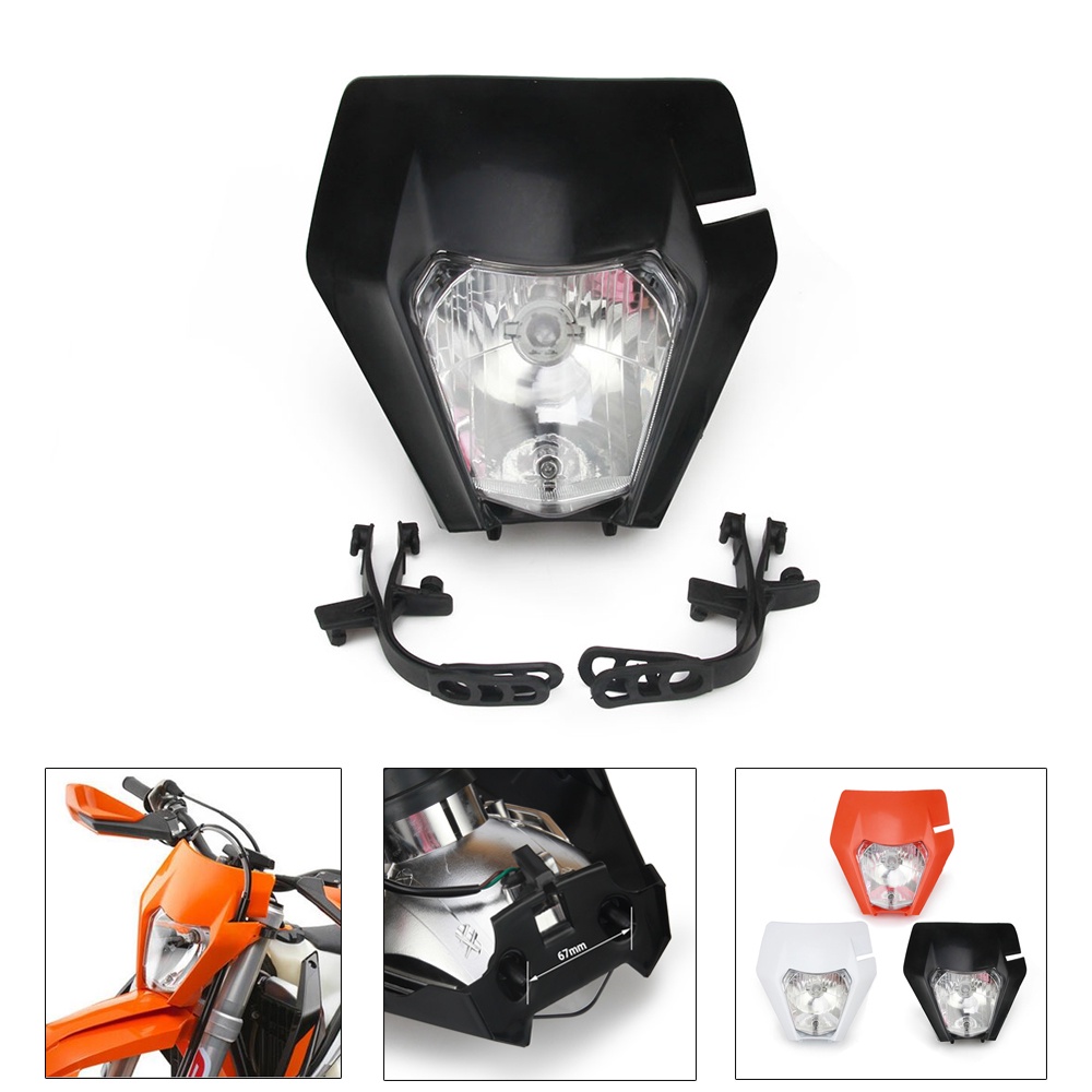 JFG RACING HEADLIGHT UNIVERSAL For crf klx ktm honda yz xtz yamaha xr 125 250 150 S2 12V 35W motocross motorcycle