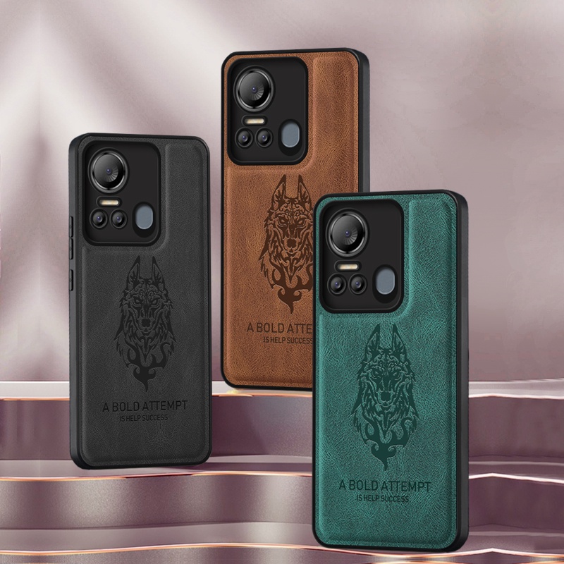 สําหรับ ITEL Vision 5 S663LC S18 S663L กรณี Lambskin Texture ปลอกหนัง ITEL Vision 5 S663LC S18 S663L