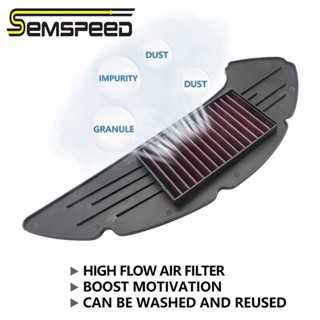 【SEMSPEED】 For Yamaha NMAX155 NMAX125 2020-2021 Motorcycle Washable Cotton Gauze Air Filter