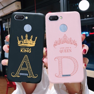 เคสโทรศัพท์มือถือ ยางซิลิโคนนิ่ม ลายมงกุฎตัวอักษร หรูหรา สําหรับ Xiaomi Redmi 6 Xiaomi Redmi6