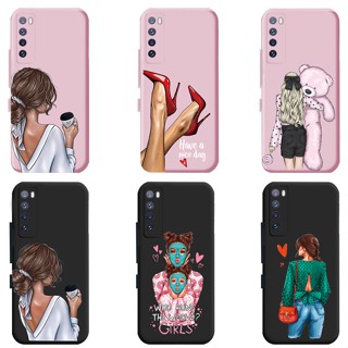 Huawei Nova 7 5G Silicone Case Fashion Lady Girls Printed Back Cover Huawei Nova7 5G Mobile Phone Case