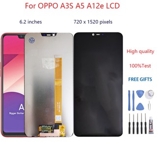 อะไหล่หน้าจอสัมผัสดิจิทัล LCD แบบเปลี่ยน สําหรับ OPPO A3S A5 A12e Realme C1 OPPO A3S A5 A12e Realme C1