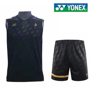 Yonex ใหม่ เสื้อแจ็กเก็ตแขนกุด ลายแบดมินตัน Lindane สําหรับผู้ชาย 6047