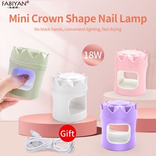 Fabiyan เครื่องเป่าเล็บเจล Uv Led 18W ขนาดเล็ก สําหรับทําเล็บ Diy
