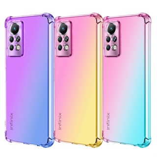 เคสโทรศัพท์มือถือ กันตกสี่มุม ไล่โทนสี สําหรับ Infinix Note 11 pro Hot 11s Hot 11 play Smart 5 pro