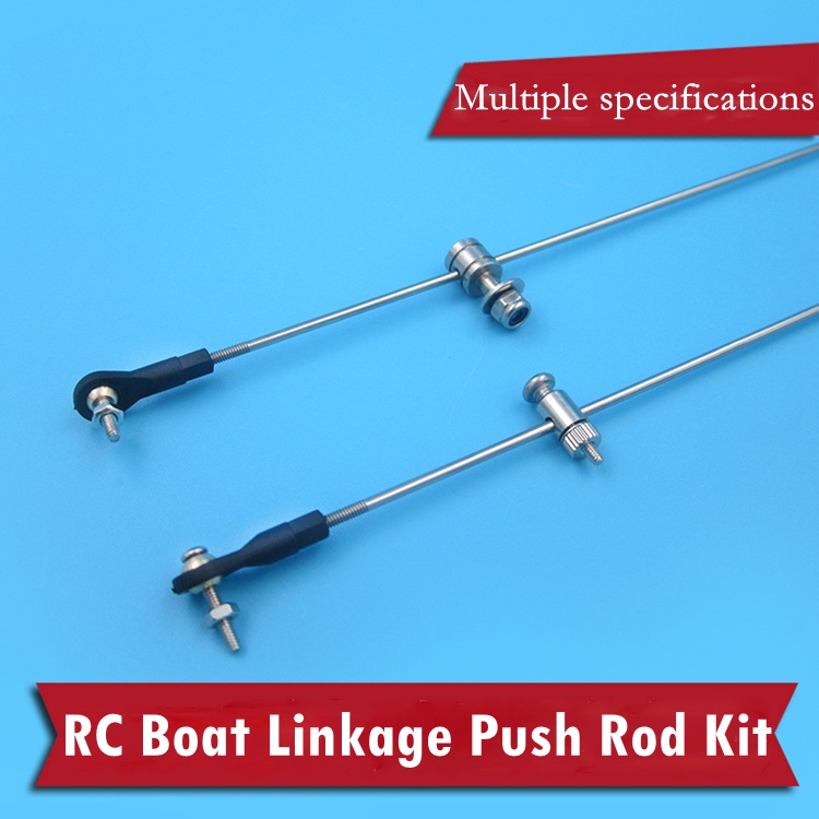 Rc เรือ 2 มม.3 มม.PUSH Rod Kit รวม M2 M3 ปลายก้านพลาสติก + Linkage Stopper + 2 มม.3 มม.ดึง Rod สําหรับ Servo