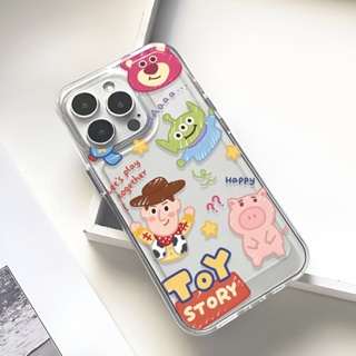 เคสโทรศัพท์มือถือ แบบโลหะใส ลายมอนสเตอร์อวกาศ สําหรับ iphone 14promax 11 13 12 7Plus X XS Max