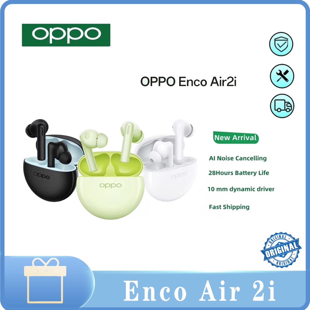 Oppo Enco AIR 2i หูฟังไร้สาย บลูทูธ 5.2 AI ตัดเสียงรบกวน สําหรับเล่นกีฬา