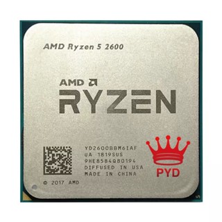 ซ็อกเก็ต AMD Ryzen 5 2600 R5 2600 3.4 GHz Six-Core Twelve-Core 65W CPU Processor YD2600BBM6IAF AM4