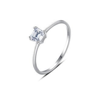 Ascher Moissanite แหวนเงิน S925 สําหรับผู้หญิง