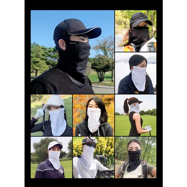 [Relaxism] UV Protection Outdoor Activities Mask / หน้ากากป้องกันรังสียูวีสำหรับกิจกรรมกลางแจ้ง ผ้าคลุมหน้าคอยาว  กีฬากอล์ฟและกิจกรรมกลางแจ้ง