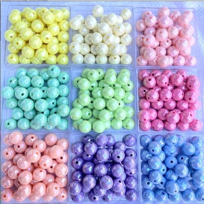 Makaron ลูกปัดสีพื้น AB แฮนด์เมด DIY อุปกรณ์เสริม