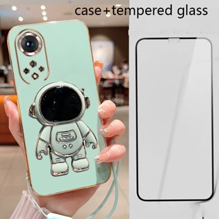 เคสโทรศัพท์มือถือแบบนิ่ม ลาย 3d พร้อมกระจกนิรภัย สําหรับ oppo reno 8t 4G 5G reno8t