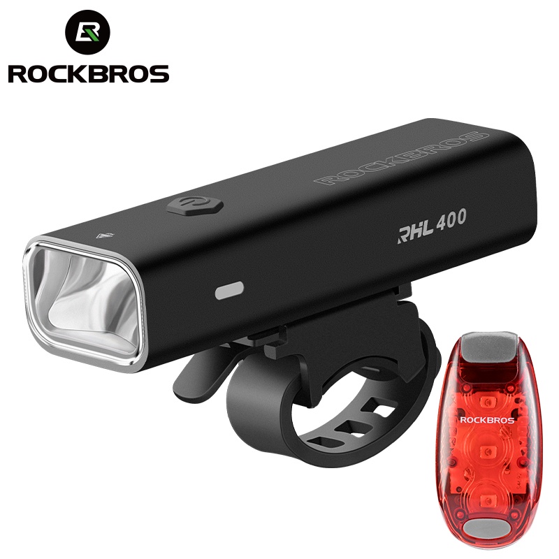 ROCKBROS ไฟหน้าจักรยาน 200/400 lumen led usb ราคา ถูกที่สุด ดีลบีเคเค