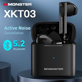 Monster XKT03 Ture หูฟังไร้สาย TWS บลูทูธ 5.2 ลดเสียงรบกวน Hifi สเตอริโอ พร้อมไมโครโฟน