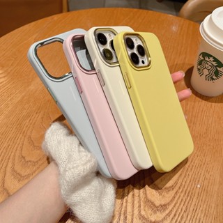 เคสโทรศัพท์มือถือซิลิโคน กรอบโลหะ สําหรับ Apple 14 14plus 13promax 12pro เคสซิลิโคนนิ่ม กันตก ซักทําความสะอาดได้