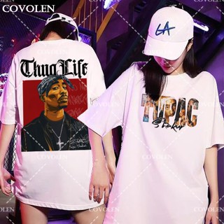 2pac graphic tee unisex street wear casual fashion white tee_03