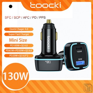 Toocki 125W QC3.0 USB Car Charger Quick PD Charger in Car PPS PD3.0 Fast USB Type C ที่ชาร์จโทรศัพท์ในรถสําหรับ Huawei