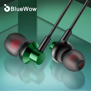 Bluewow A03 หูฟังอินเอียร์ แบบมีสาย 1.2 ม. 3.5 มม. ลดเสียงรบกวน HiFi พร้อมไมโครโฟน สําหรับบันทึกเสียงเพลง