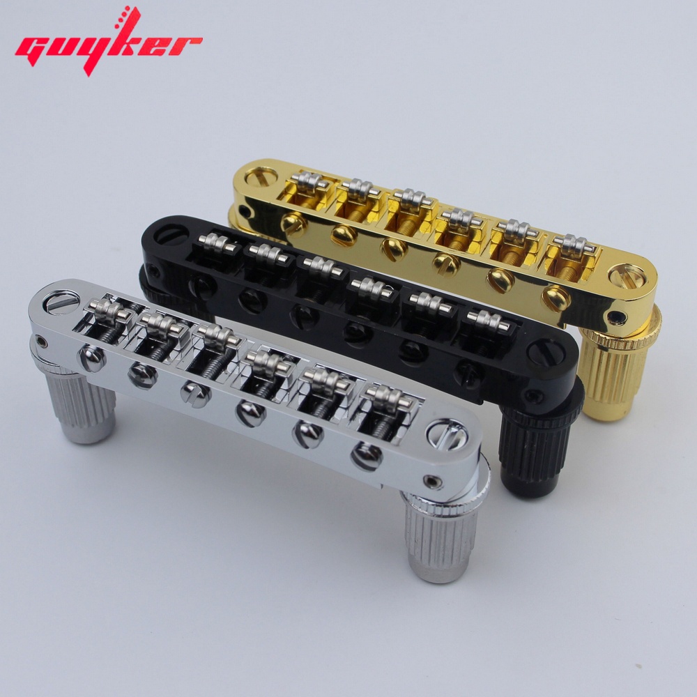 Guyker Tune-O-Matic Roller อานกีตาร์สะพานสําหรับ LP SG 6 String กีตาร์กีตาร์ไฟฟ้า
