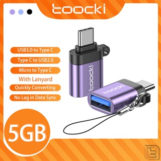 Toocki OTG อะแดปเตอร์แปลง Micro เป็น Type C ตัวผู้ เป็น USB 3.0 ตัวเมีย สําหรับ Xiaomi Samsung S20 USBC OTG