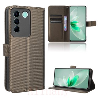 Vivo V27e เคส PU Leather Case เคสโทรศัพท์ Stand Wallet Vivo V27e V 27e เคสมือถือ Cover