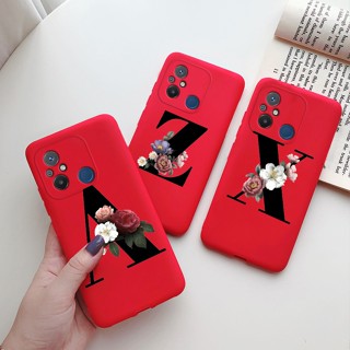 เคสโทรศัพท์มือถือ ซิลิโคนนิ่ม TPU ลายดอกไม้ ตัวอักษร สําหรับ Redmi 12C Xiaomi Redmi 12C Redmi12C