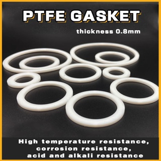 Ptfe แหวนปะเก็นเทฟลอน F4 หนา 0.8 มม. เส้นผ่าศูนย์กลางนอก 14 18 21 24 31 38 มม.