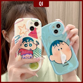 [พร้อมส่ง] เคสโทรศัพท์มือถือ กันรอยกล้อง ลายการ์ตูนชินจัง สําหรับ IPhone 14Pro Max 11 12 13Pro Max