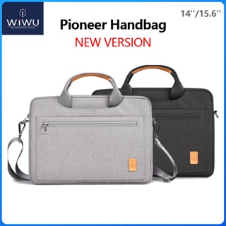 Wiwu Pioneer Handbag NEW VERSION กระเป๋าถือแล็ปท็อป 14 15.6 นิ้วกระเป๋าเอกสารกระเป๋าสะพายกันน้ำ Satchel Tablet Business Shockproof Carrying