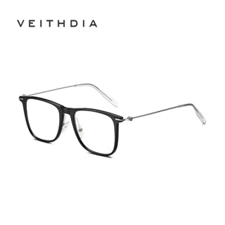 Veithdia ใหม่ กรอบแว่นตา สเตนเลส ทรงสี่เหลี่ยม ขนาดใหญ่ กันแสงสีฟ้า TR90+ สําหรับผู้ชาย และผู้หญิง LY2278