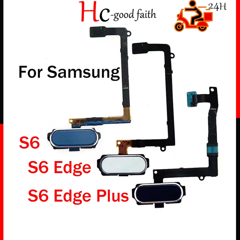 ปุ่มโฮม เซ็นเซอร์ลายนิ้วมือ ID สายเคเบิลอ่อน อะไหล่เปลี่ยน สําหรับ Samsung Galaxy S6 Edge Plus