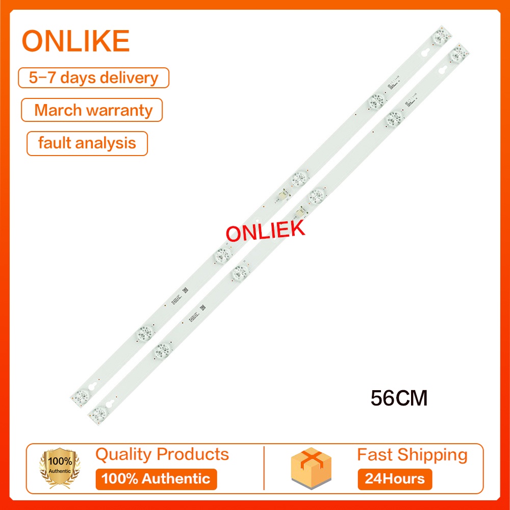 แถบไฟแบ็คไลท์ LED สําหรับ TCL L32P1A 32HR330M06A8 A5V1 4C-LB3206-HR08J HR01J 2 6V 6 หลอด 2 ชิ้น ต่อช