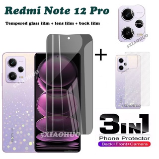 3-in-1 กระจกนิรภัย Xiaomi Redmi Note 12 Pro+ กระจกนิรภัย ป้องกันหน้าจอ Redmi Note 12 Pro ป้องกันการแอบมอง ความเป็นส่วนตัว กระจกนิรภัย