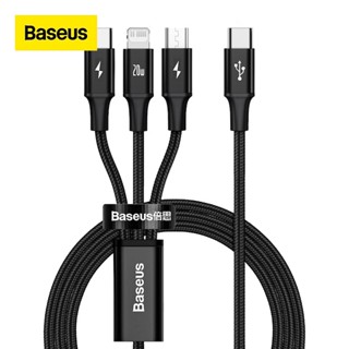 Baseus 3 In 1 สายเคเบิล ชาร์จแบต Usb Type C 20W Pd สําหรับ Iphone 11 Pro