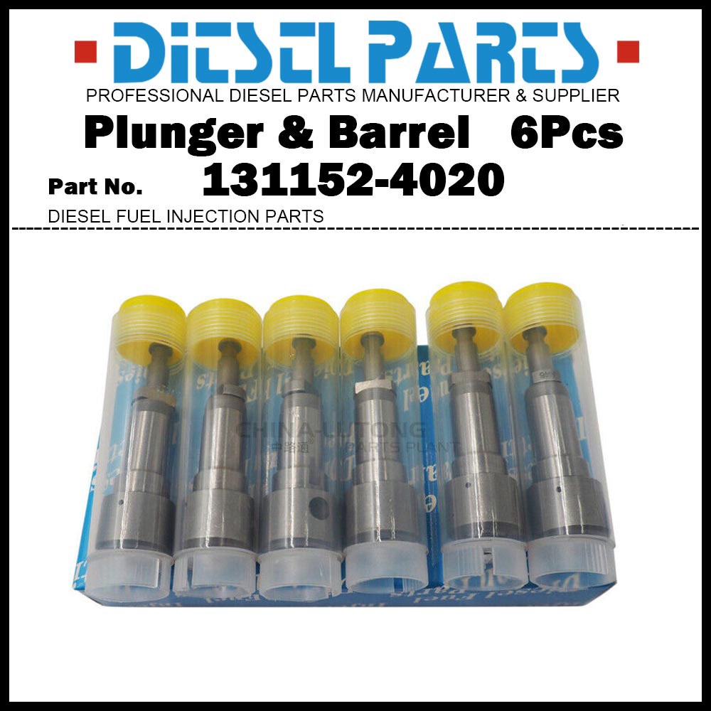 ชุดลูกสูบและถัง 6 ชิ้น A168 131152-4020 สําหรับ Komatsu 6D95L 6D95