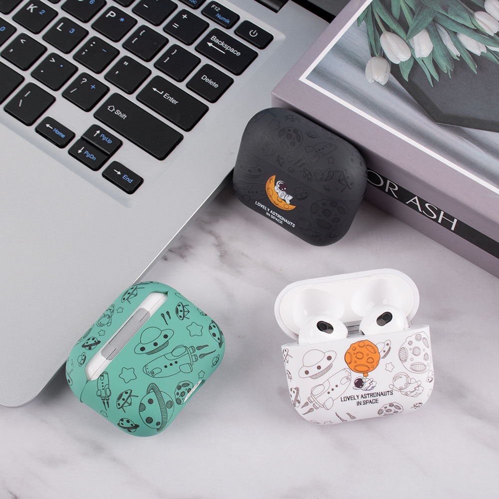 เคสหูฟังบลูทูธไร้สาย TPU ลายการ์ตูนนักบินอวกาศน่ารัก สําหรับ Airpods 1 2 3 Pro 2