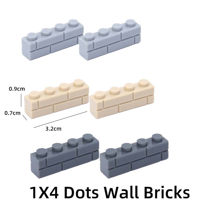 Moc Building block 1X4 Dots Wallอิฐ 10/20/50PCS อุปกรณ ์ เสริม 15533 การศึกษาของเล ่ นสร ้ างสรรค ์ สําหรับเด ็ กขนาด