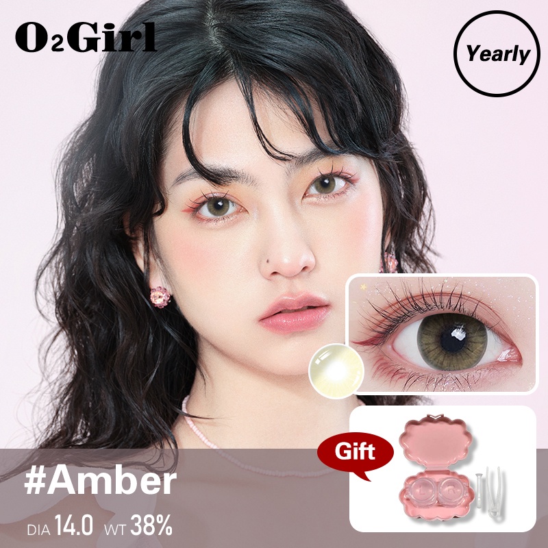 O2Girl คอนแทคเลนส์ Mini 2 ชิ้น 14.0 14.2 14.5 สีเทา สีน้ำตาล
 สีดำ
 สีน้ำเงิน
 สีม่วง
 มม. บิ๊กอายแว